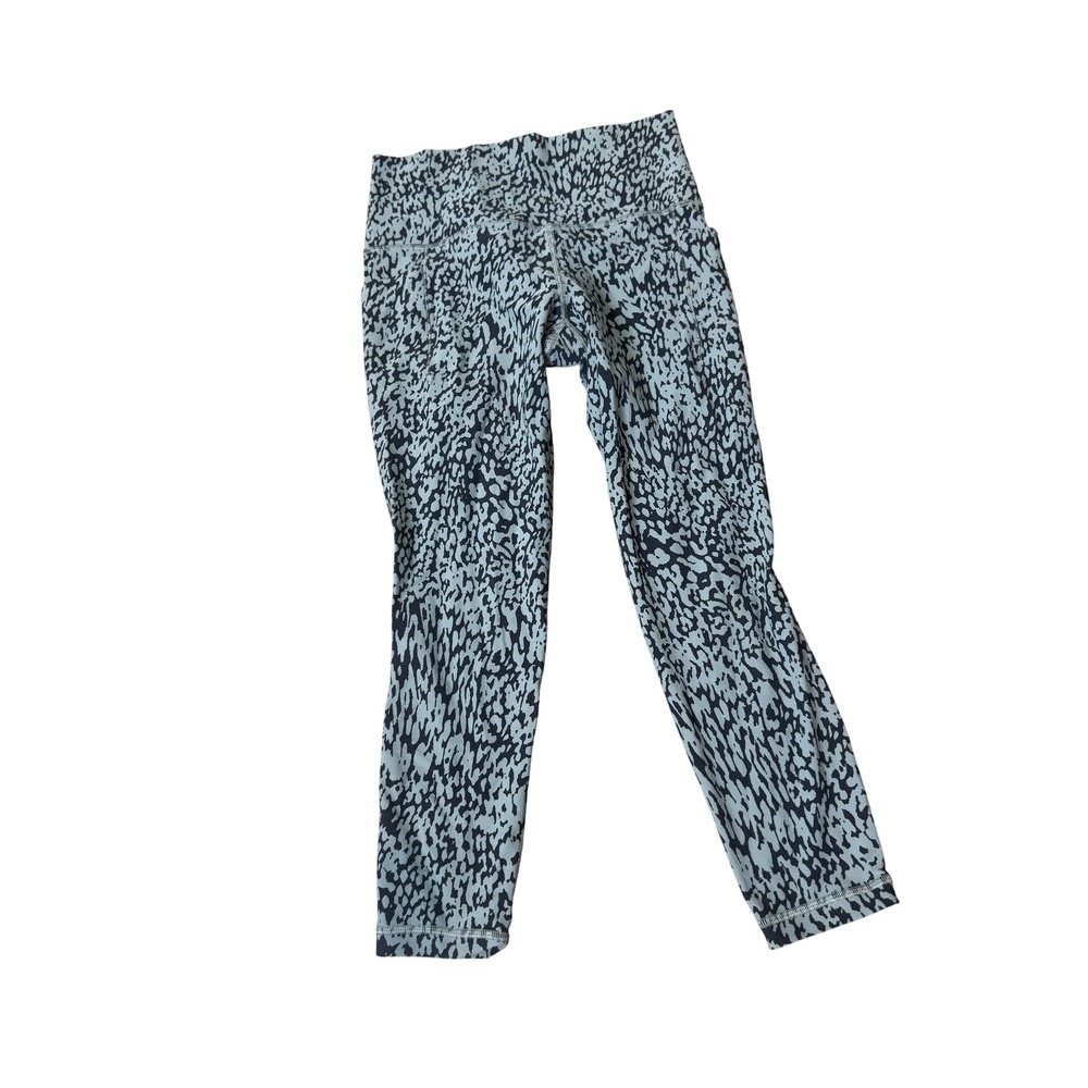 Athleta Leggings Womens Small Gray Black Salutation Stash Pocket II 7/8 Yoga